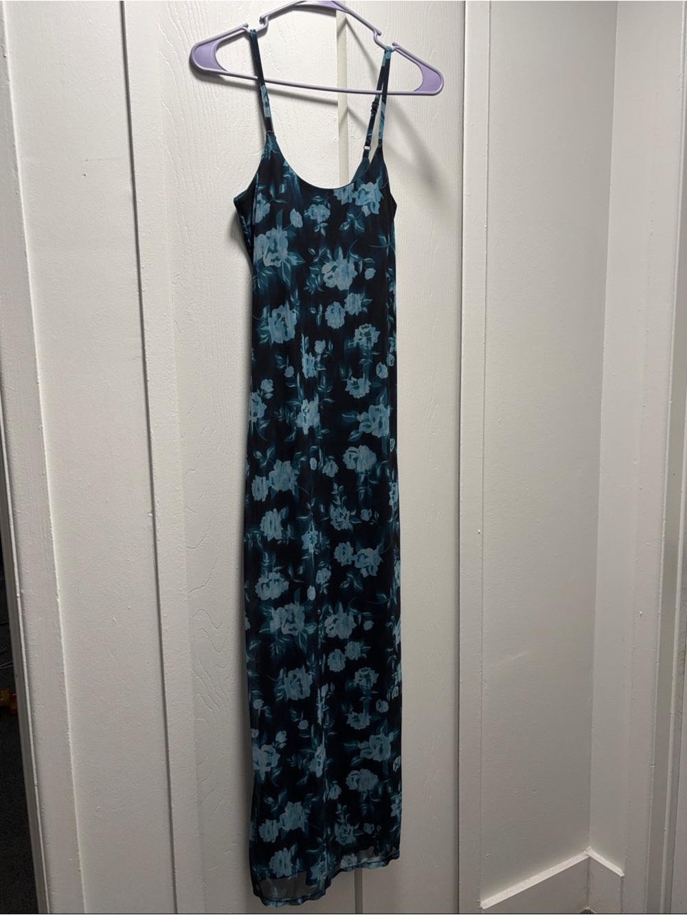 Teal Floral Slip Maxi Dress - No Boundaries